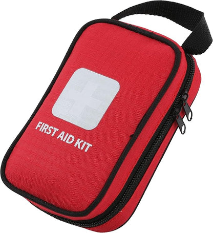 Thrive Compact Waterproof Car First Aid Kit - Durable Rip-Stop Nylon Hiking Supplies, First Aid Safety Kit Includes Bandages & Wipes, 100-Piece Bag