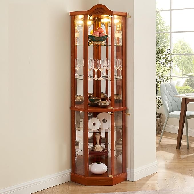 Glass Corner Display Cabinet