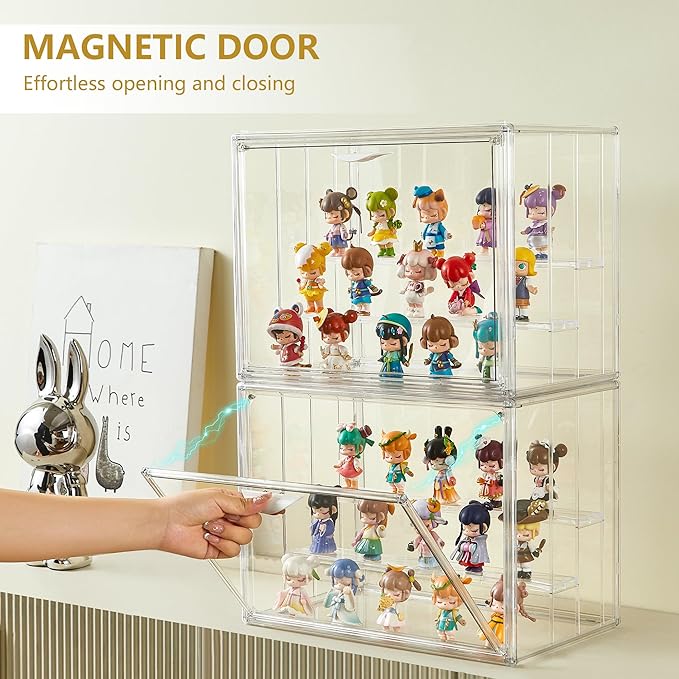 LXLXXL Acrylic Display Case for Collectibles 3 Layer Adjustable Figure Display