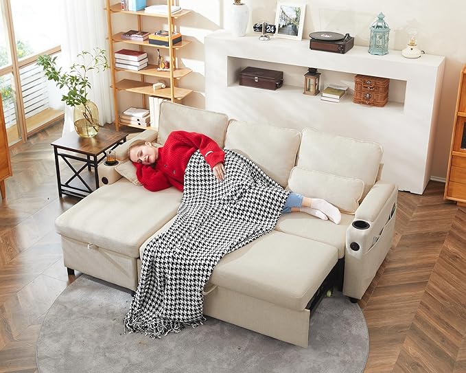 DURASPACE Sofa Bed Sleeper Pull Out 2 in 1 Sectional Sleeper Sofa Couches