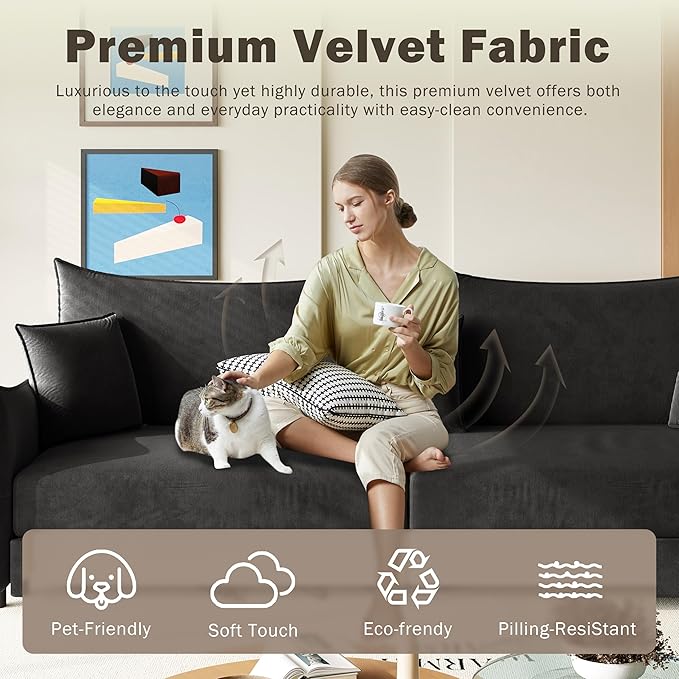 KEIKI 81.9" Sleeper Sofa, 3-in-1 Pull Out Couch Bed