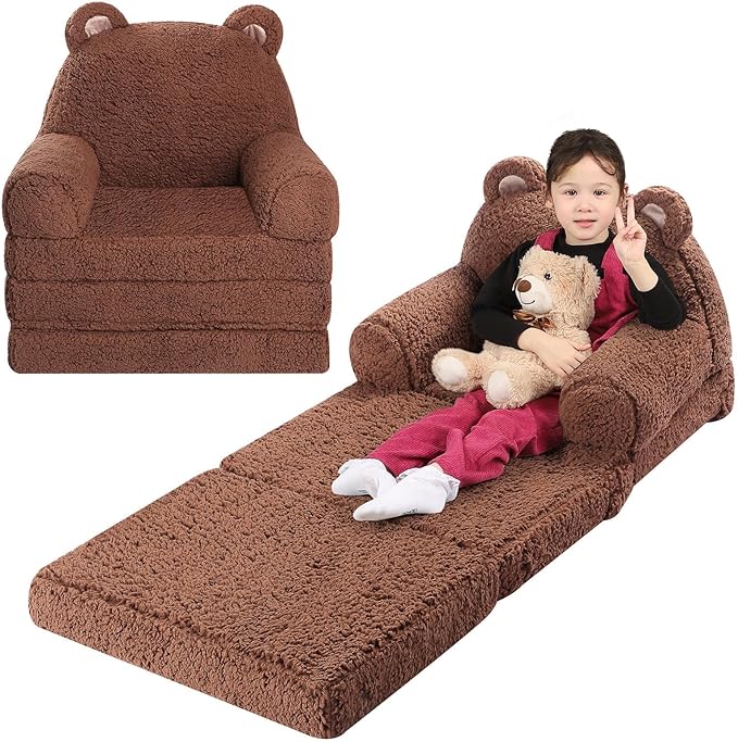 MOMCAYWEX Kids Sofa, Sherpa Couch