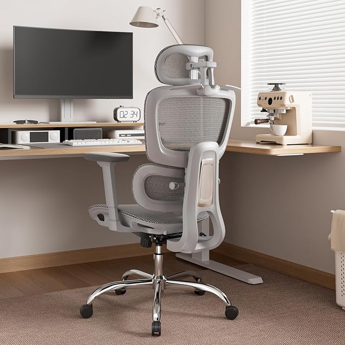 Ergonomic Office Chair with 3D Headrest, Computer Chair with Adjustable