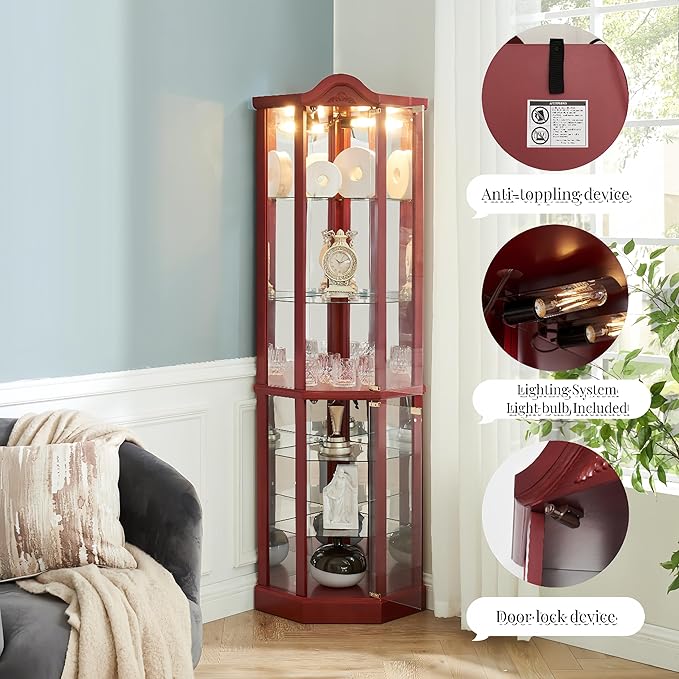 Glass Corner Display Cabinet