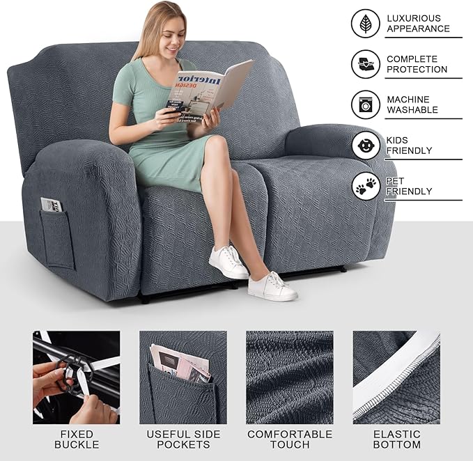 Timeles Extra Wide Recliner Loveseat Cover Oversized Reclining Couch Covers
