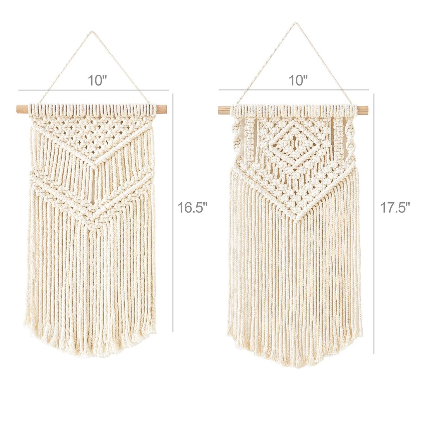 Dahey Necklace Holder jewelry Holder Organizer Over Door Necklace Rack with 30 Hooks Wall Mounted Macrame Wall Hanging Small Woven Tapestry Wall Art Decor Boho Home Decor Nursery, Party Decorations