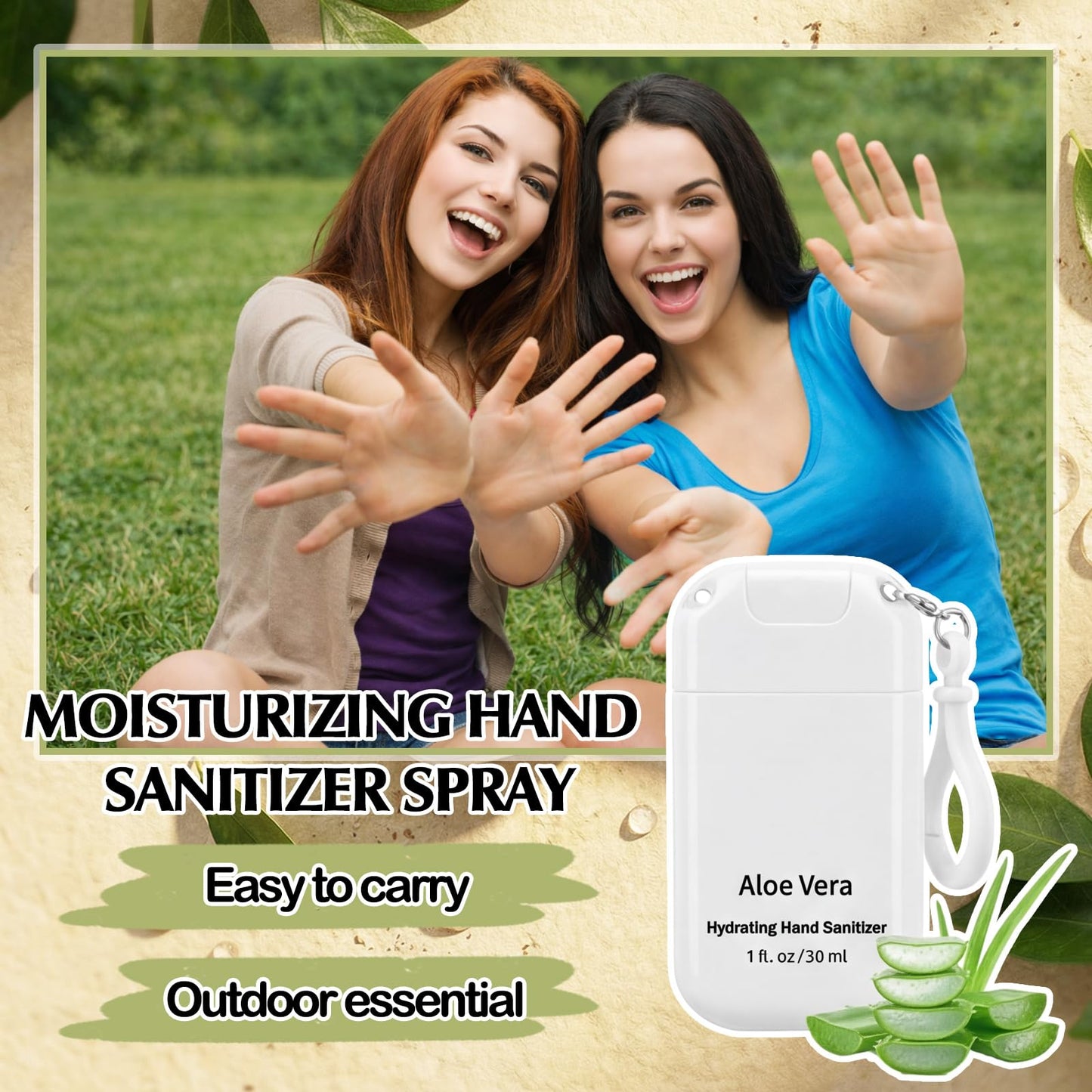 24 Pack Mini Hand Sanitizer Spray Keychain Thank You Hand Sanitizer Mist Travel Size Bulk Employee Appreciation Gift for Coworker Teacher Mother Scent Moisturizing Hydrating for Gym Purse Backpack