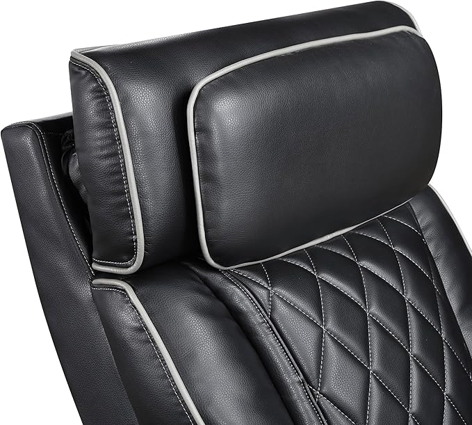 Lexicon 118" Power Reclining Sectional Sofa, Wall Hugger, 2 Recliner Seats