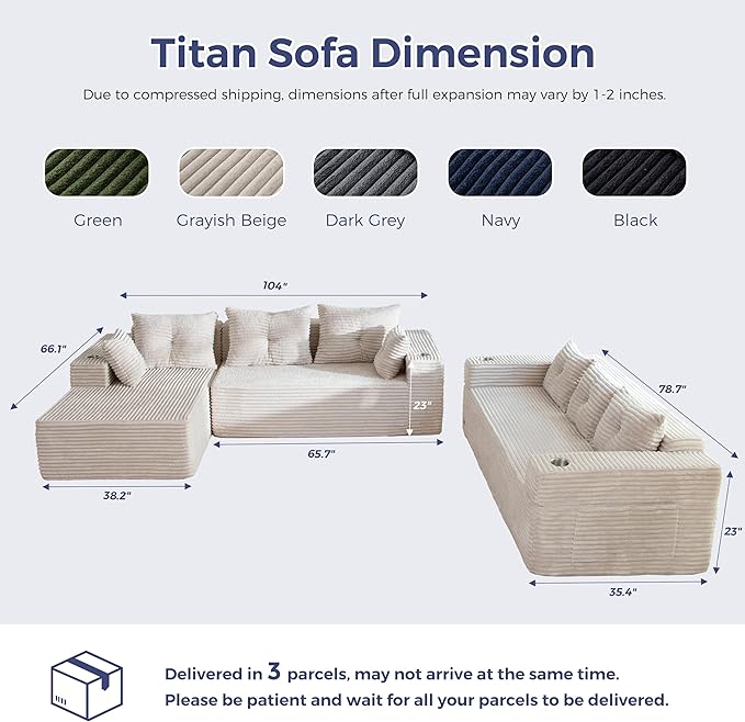 MAXYOYO Modular Sectional Couch