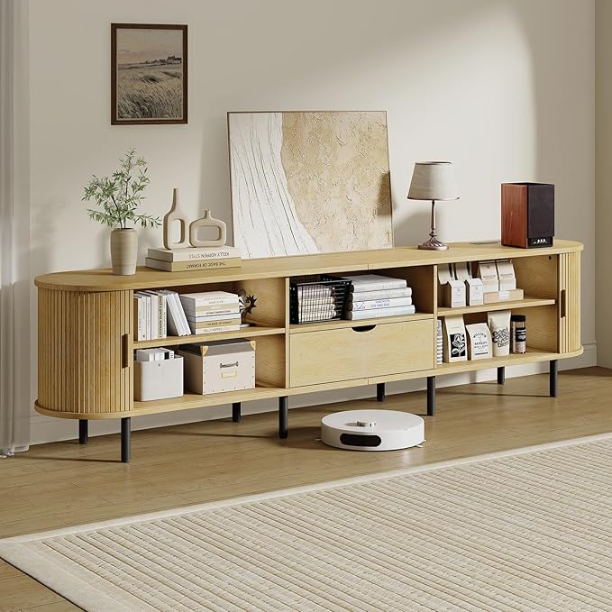 86.6" Mid-Century TV Stand