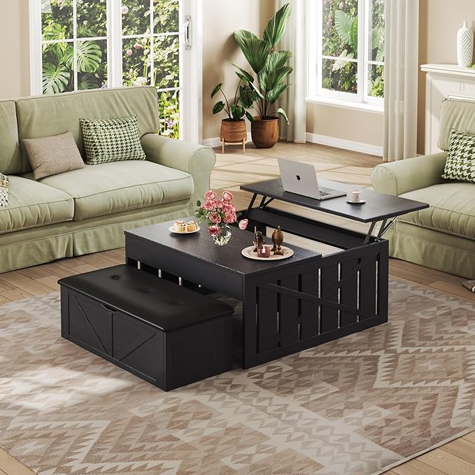 HUAHUU Coffee Table, 31.5 Lift Top Coffee Tables