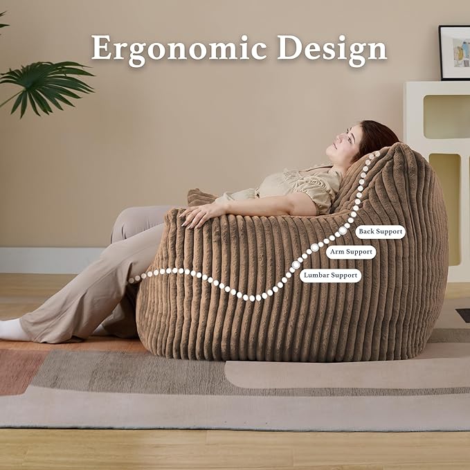 Giant Plush Bean Bag Chair for Adults