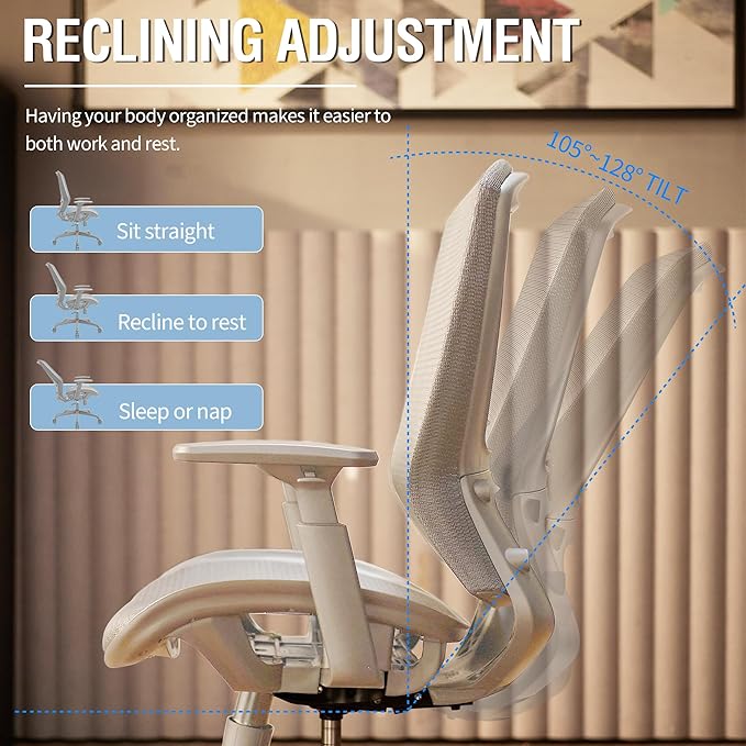 ELABEST Mesh Office Chair, Ergonomic Computer Desk Chair, Sturdy Task Chair-