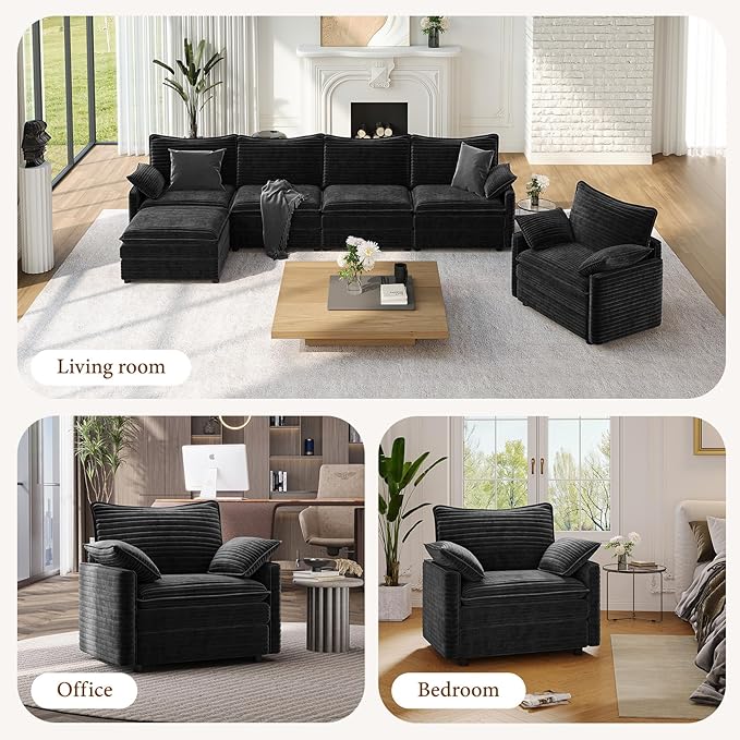 Vesgantti 40" Single Seat Sofa, Comfy Cloud Couch Deep Seat Upholstered Couch