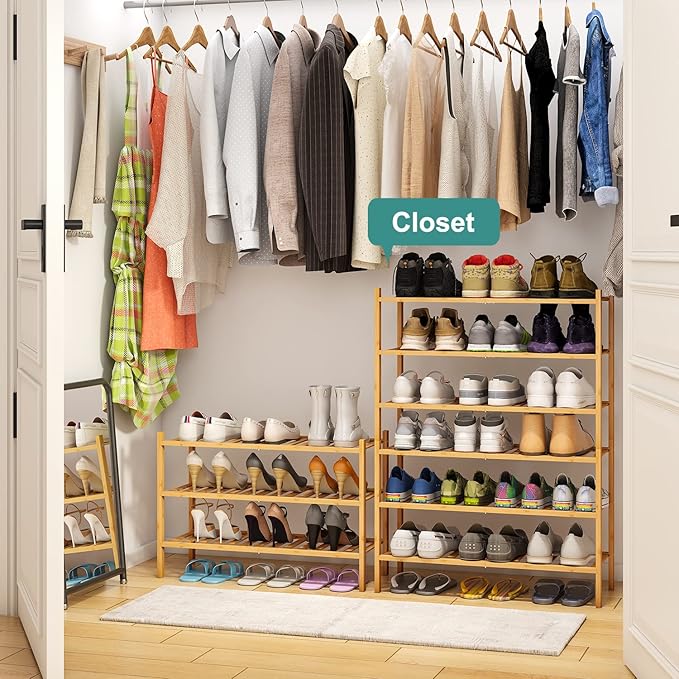 viewcare 6-Tier Bamboo Shoe Rack