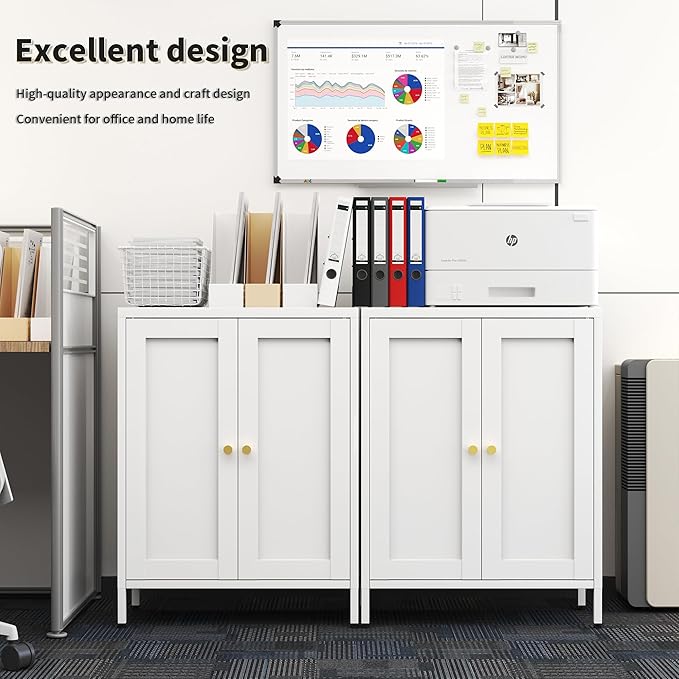 White Metal Storage Cabinet