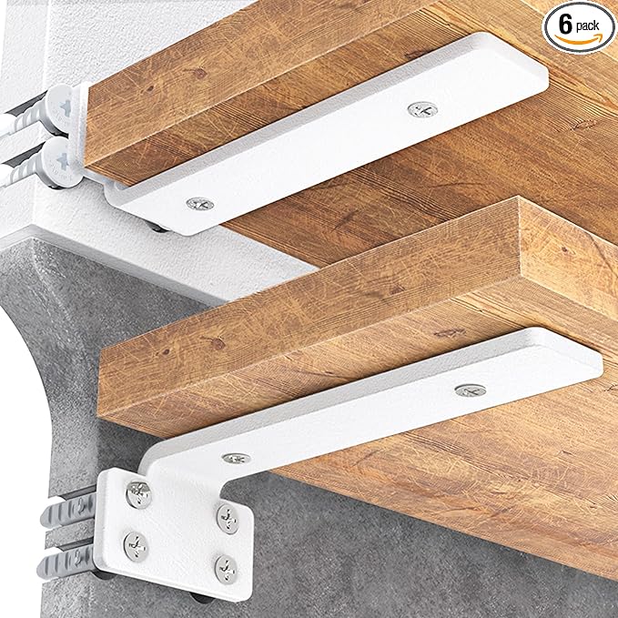 Goovilla Shelf Bracket, Heavy Duty Floating Shelf Brackets 4 inch Long