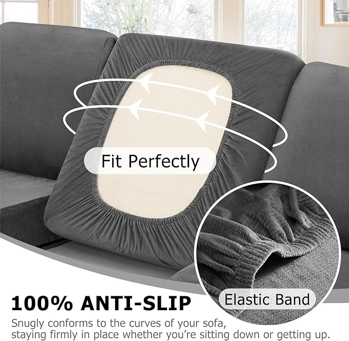 Arfntevss Sectional Couch Covers L Shape Couch Cushion Covers Slipcovers Fitted