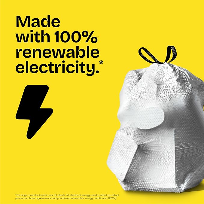 Glad ForceFlex Tall Kitchen Drawstring Trash Bags, 13 Gal, Fragrance Free, 40 Ct (Package May Vary)