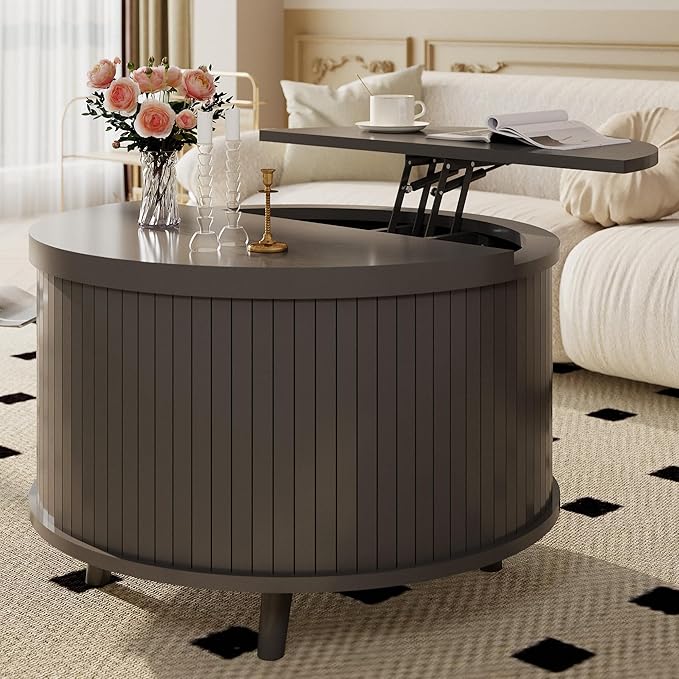 Easyego Lift Top Coffee Table for Small Spaces, 31.5" Mid-Century Modern Wooden