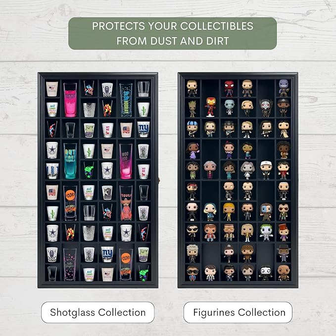 Shot Glass Display Cabinet Solid Wood