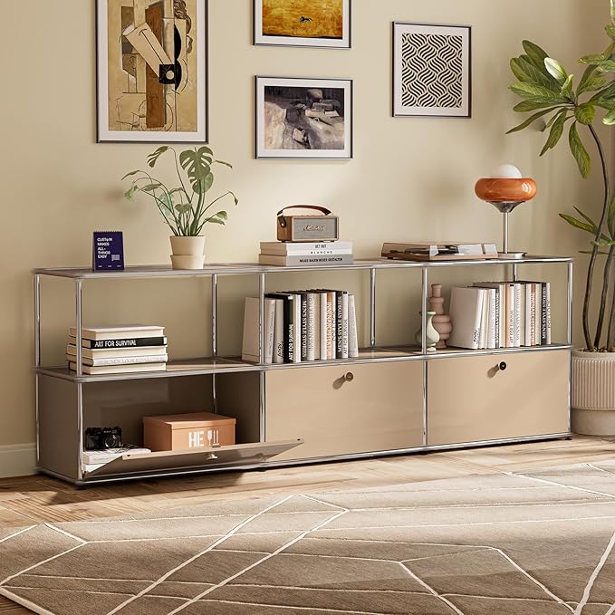 Modern Storage Cabinet Versatile Free-Standing Organizer