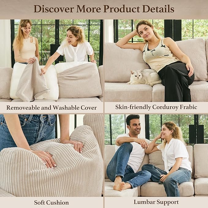 Belffin 88.6" Modular Sectional Sofa