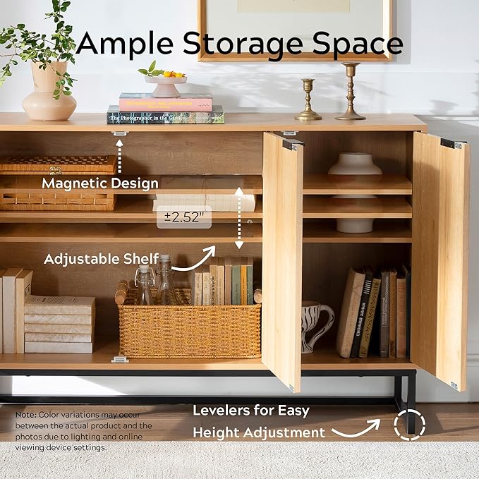 EYYTHUNG Fluted Storage Cabinet