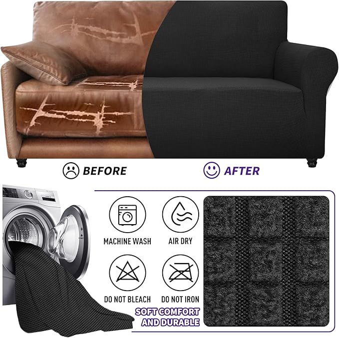ZNSAYOTX Super Stretch Couch Cover Love Seat Sofa Covers