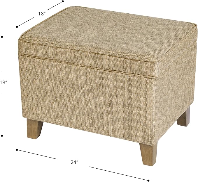 Homepop Home Decor | Medium Square Storage Ottoman