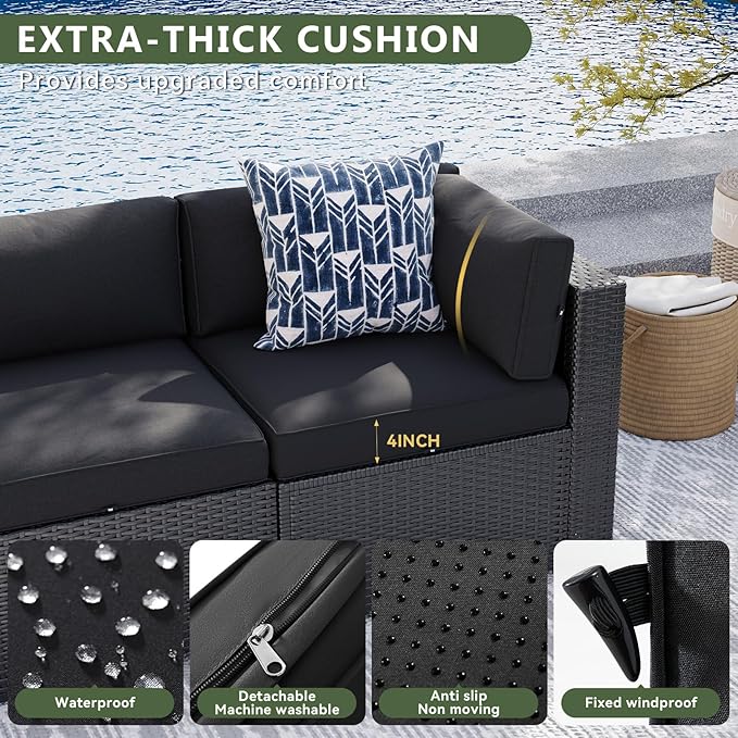 Aoxun 15 Piece Patio Furniture Set