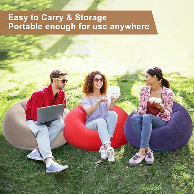 Realspring 6 9 12 Pcs Inflatable Bean Bag Chairs