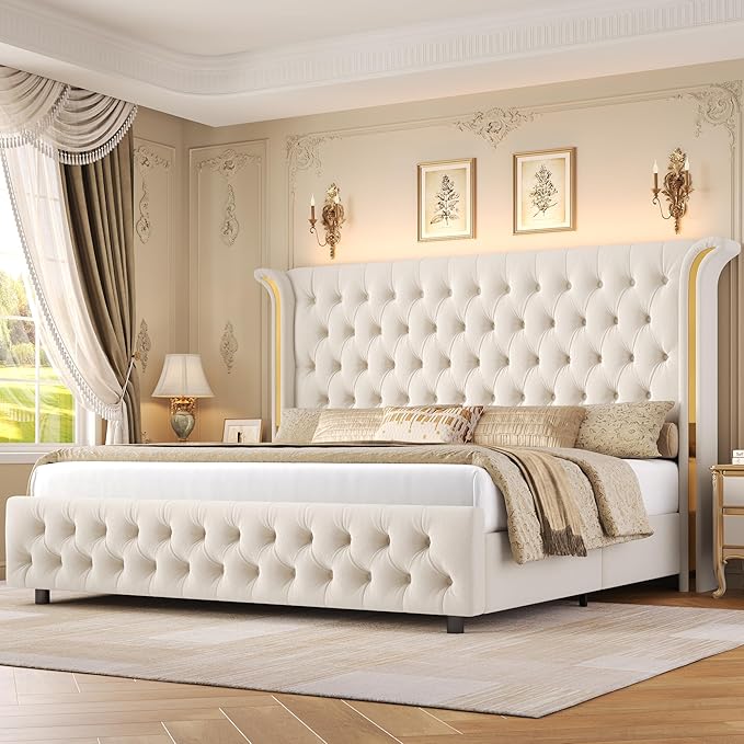 Keyluv Full Smart LED Bed Frame