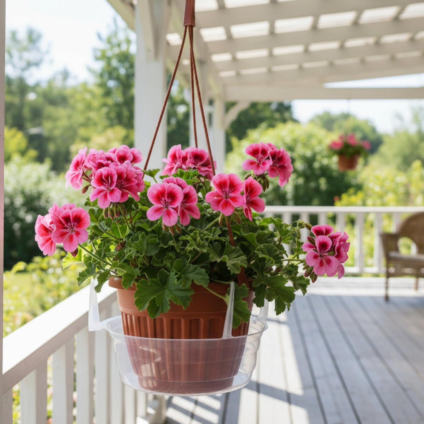 Curtis Wagner 10" Clear Hanging Basket Drip Pan Saucer (15-Pack)