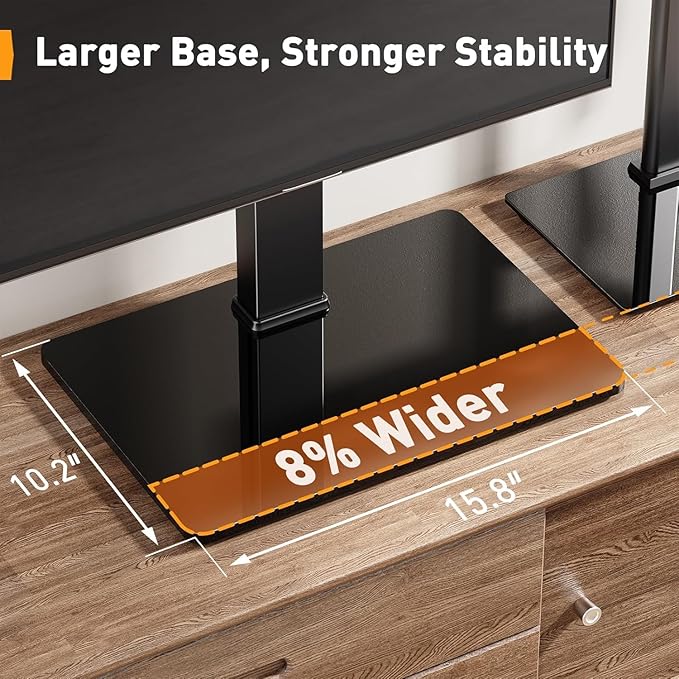 Perlegear Table Top TV Stand Mount, Universal Swivel TV Stand