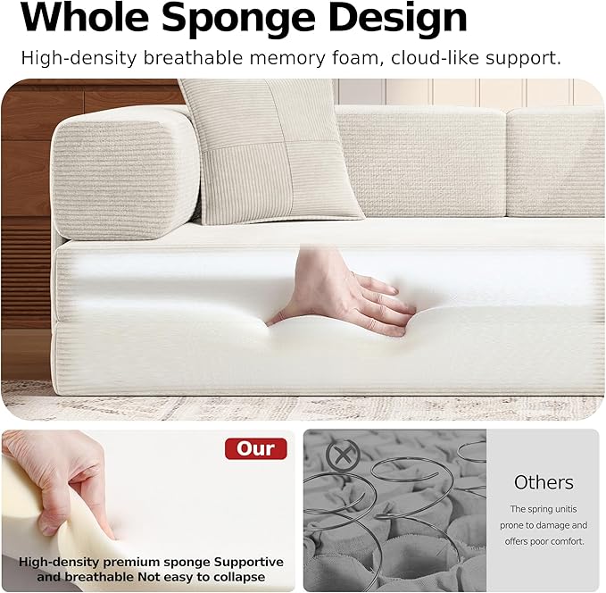 MoonSpeak 78.8''Sleeper Couch Bed