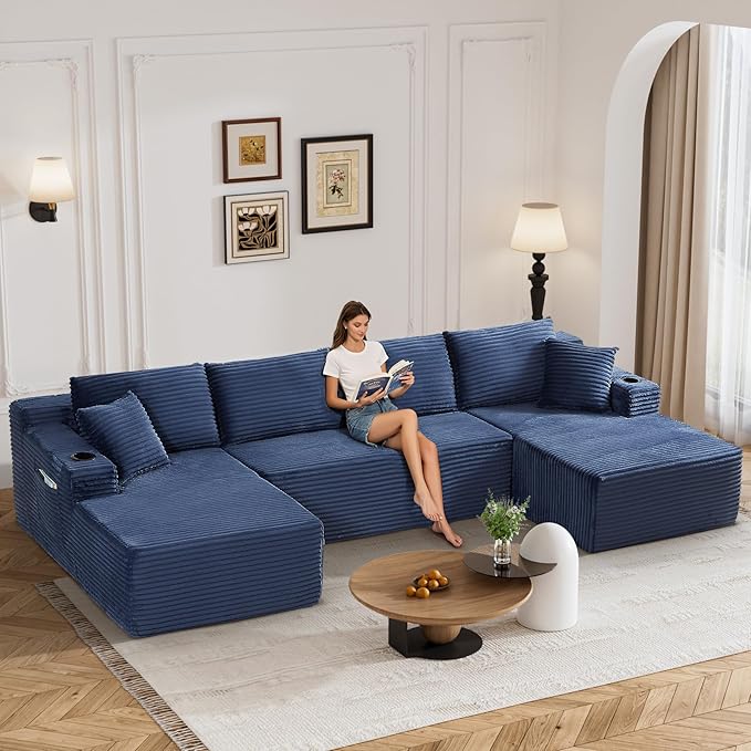 133" Oversized Cloud Boneless Sofa Couch
