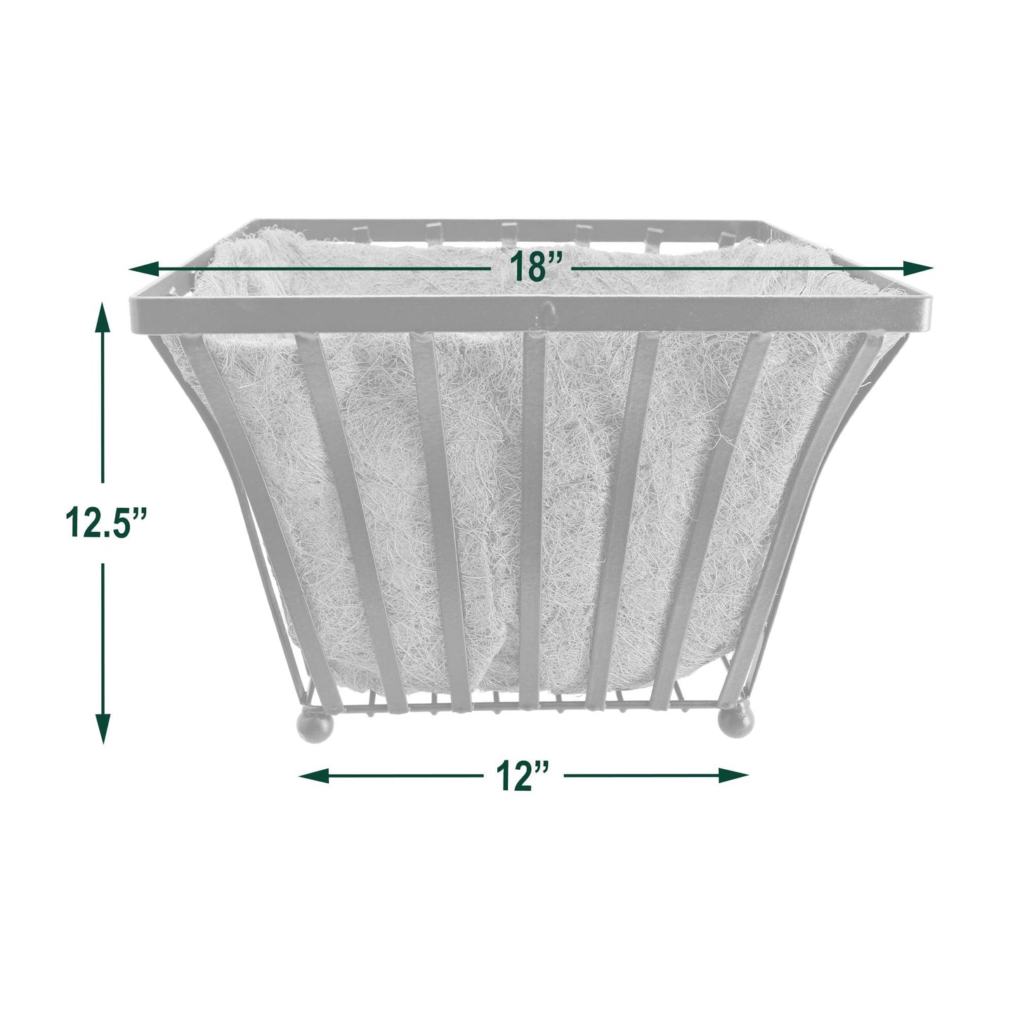 Arcadia Garden Products CB48 Series Solstice Square Planter 18", Black