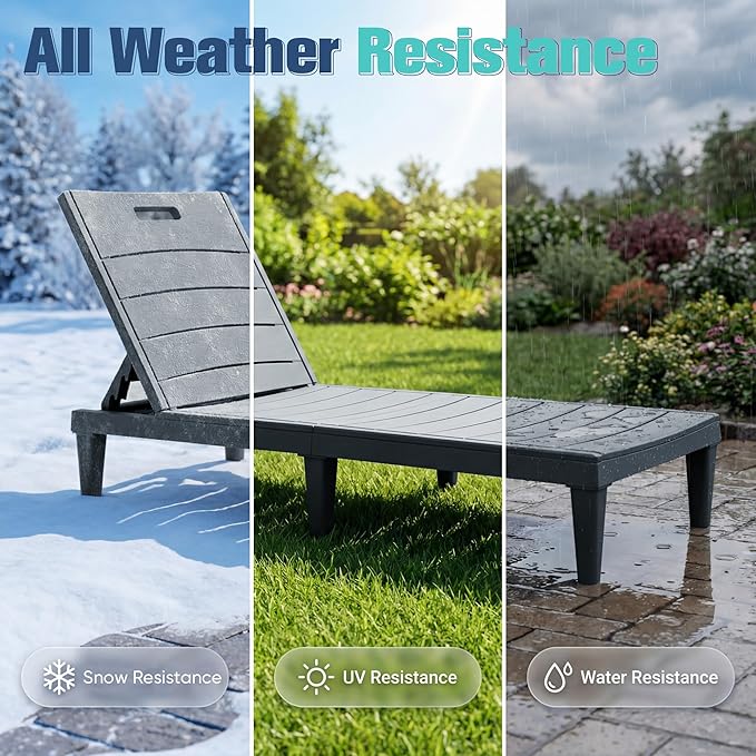 Devoko Outdoor Chaise Lounge Chair Set of 2