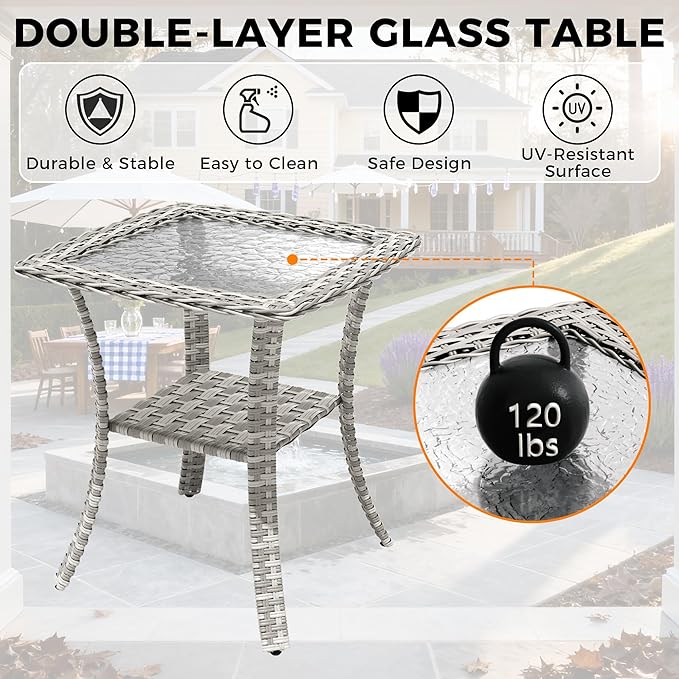 10-Seat Modern Patio Furniture Set
