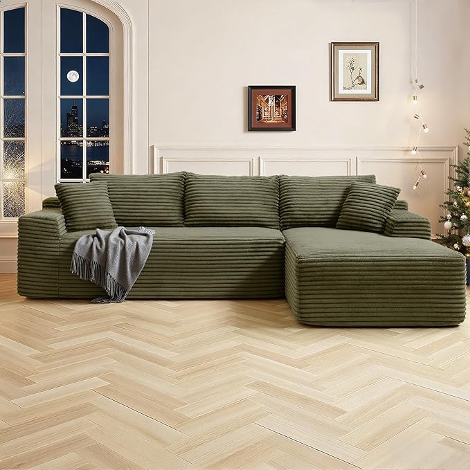 108 Inch Cloud Sectional Couch, Modern Modular Sectional Sofa