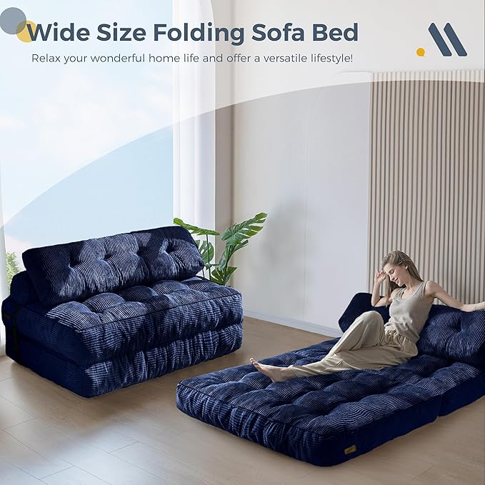 MAXYOYO Folding Sofa Bed, Convertible Sleeper Chair