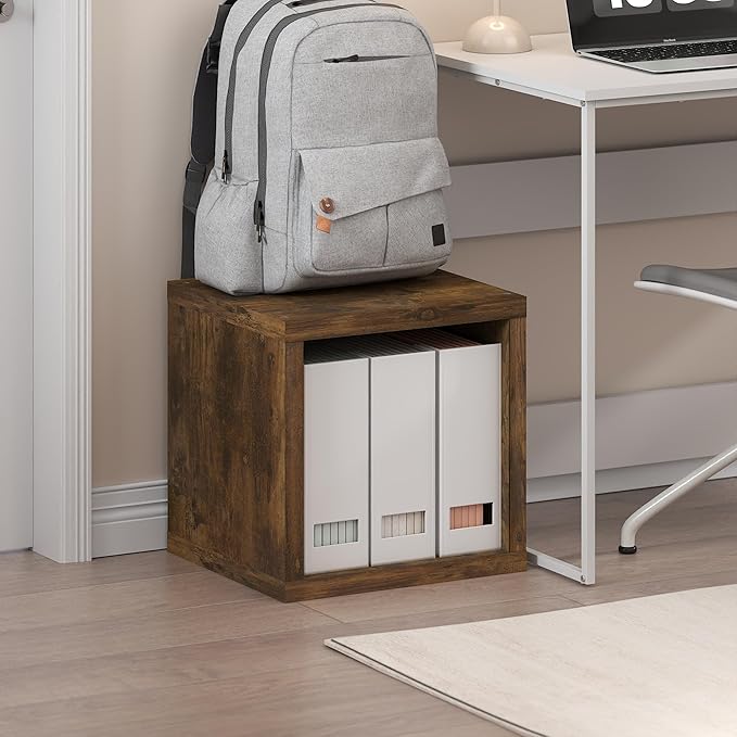 Furinno Cubicle Book Shelf, Stackable Bookshelf, Cube Storage Organizer Bookcase