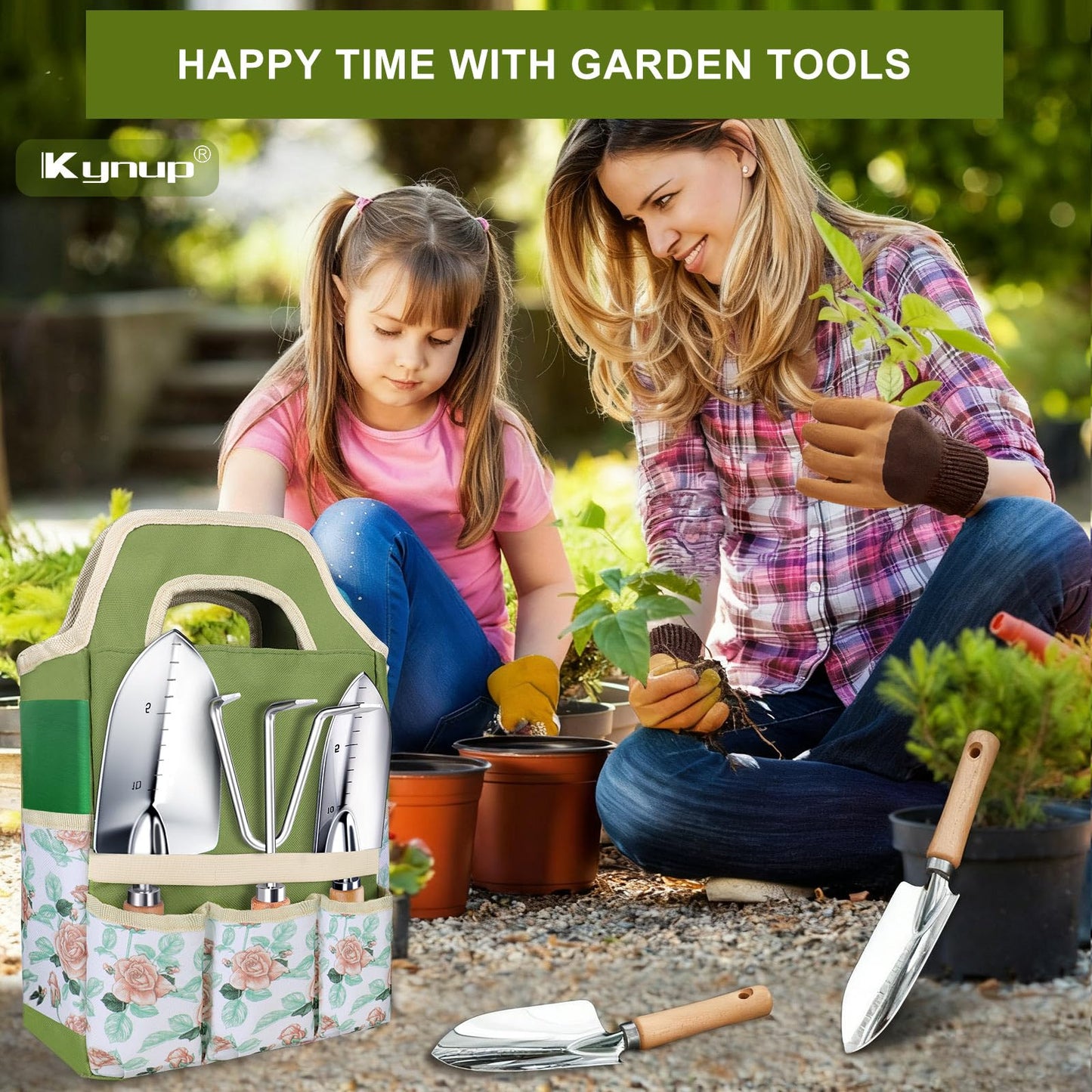 Kynup Gardening Tools, Garden Tools Set with Garden Trowel, Hand Garden Shovel, Gardening Essentials, Supplies, Garden Stuff, Gardening Gifts for women, Gardenig Kit for Starters