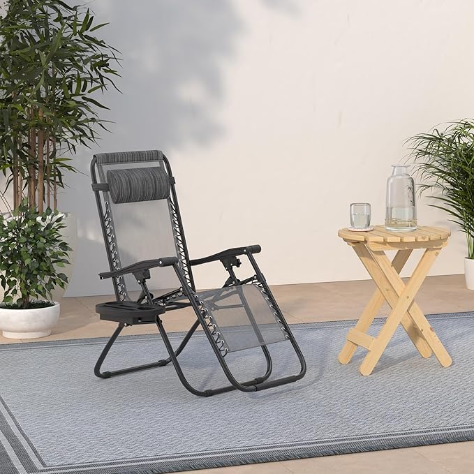 Devoko Patio Zero Gravity Chair Outdoor Folding Adjustable Reclining Chairs
