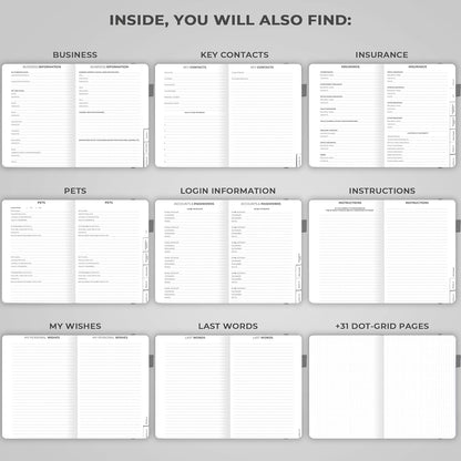 Clever Fox End of Life Planner – Final Arrangements Organizer for Beneficiary, Will Preparation, Last Wishes & Funeral Planning, A5 (Gray)