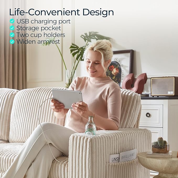 LINSY HOME Sectional Sleeper Sofa