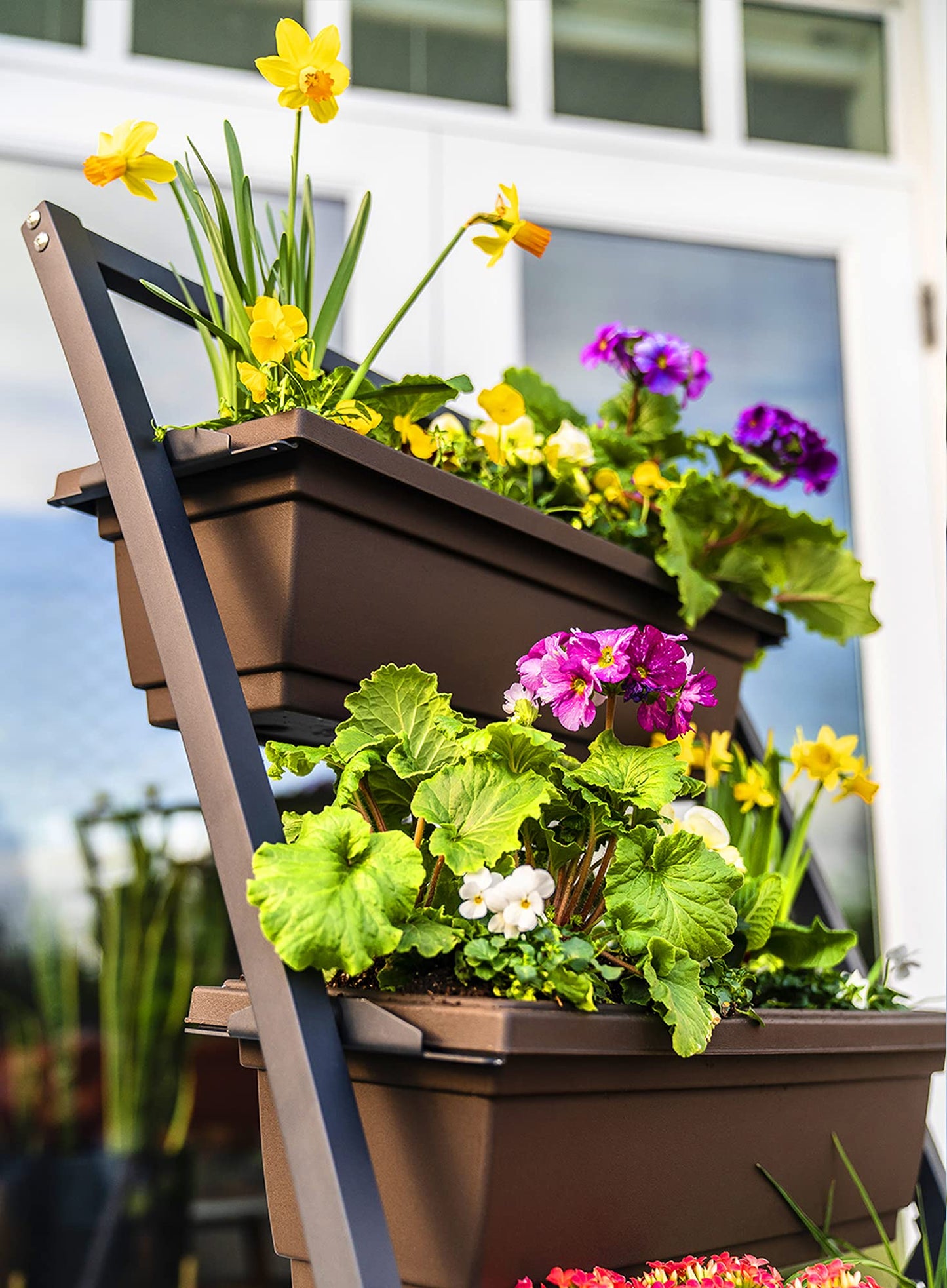 Outland Living 4-Ft Raised Garden Bed - Vertical Garden Freestanding Elevated Planters 4 Container Boxes - Good for Patio Balcony Indoor Outdoor - Perfect to Grow Vegetables Herbs Flowers