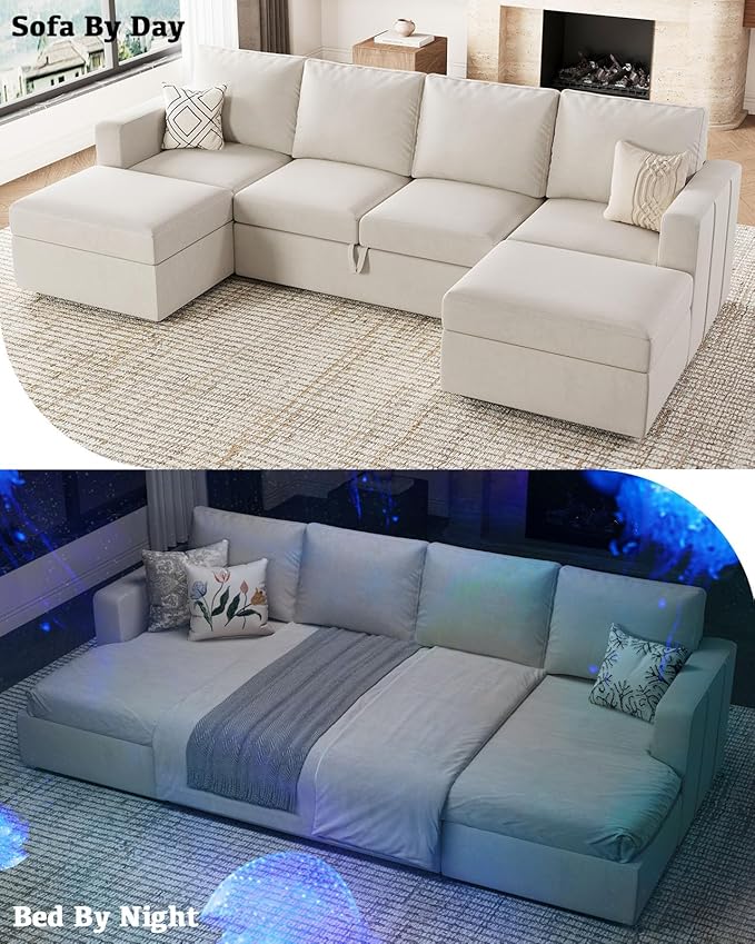Belffin Modular Sectional Sleeper Sofa Bed
