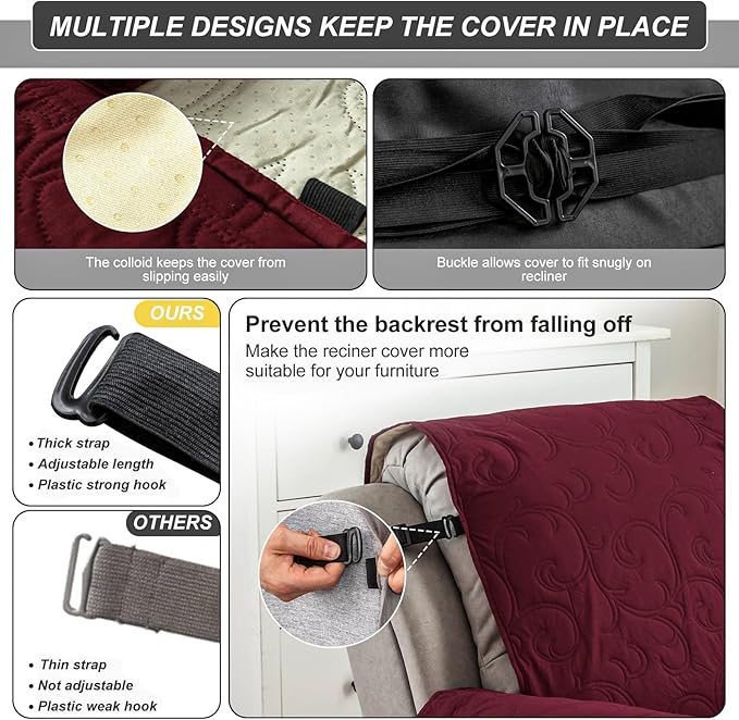 100% Waterproof Recliner Chair Cover, Recliner Chair Covers